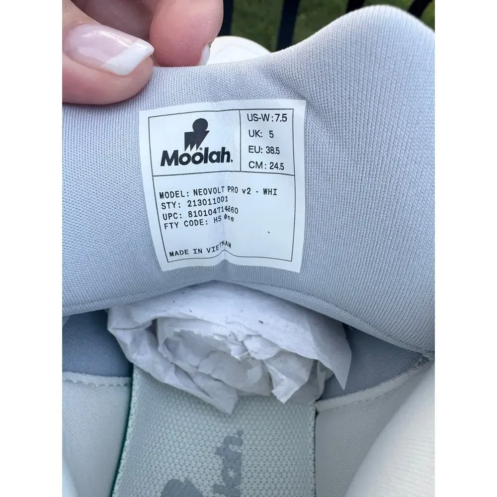Moolah Women's High-Top Basketball Shoes, Neovolt Pro v2, White, Size 7.5 - NIB